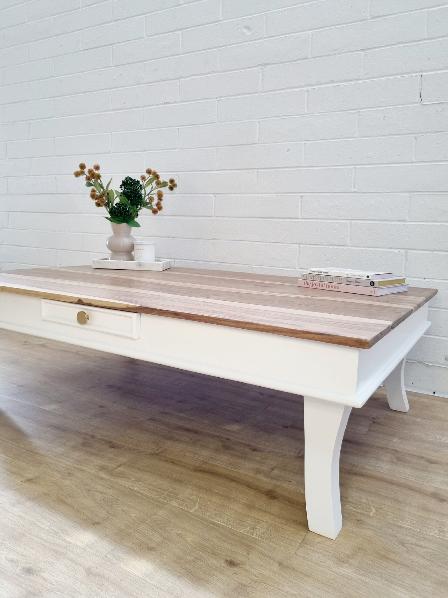 Coffee table with single drawer