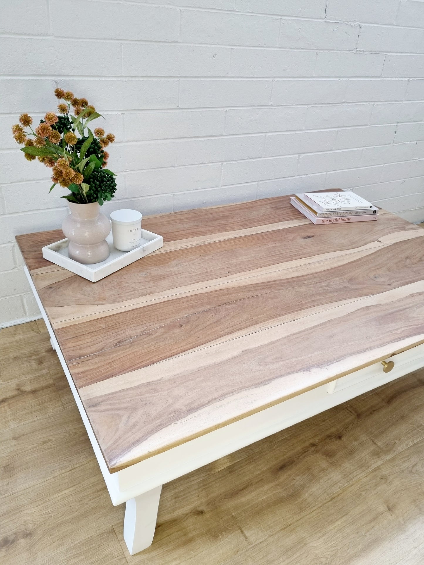 Coffee table with single drawer